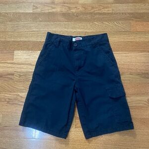 Levi's Cargo Shorts Boys 14 Reg Dark Blue Long 27W Pull On Red Tab Youth Kids